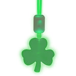 LED Shamrock Pendant Necklace