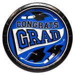 Royal Blue Congrats Grad 8 1/2" Plates