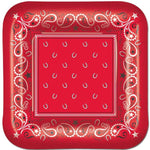 Red Bandana 9" Plates