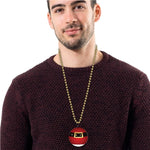Santa Belt Medallion 33" Bead Necklaces