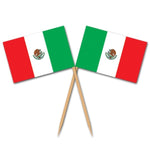 Mexican Flag Garnish Picks