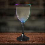 LED 10 oz. Wine Glass Black Stem