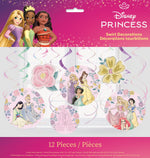 Disney Princess Assorted Hanging Swirl Decorations, 12ct