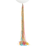 Gold Foil & Colorful Tissue Tassel Balloon Tail, 6 ft