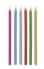 Metallic Birthday Candles 5" - Assorted, 12ct