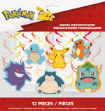Pokémon Hanging Swirl Decorations, 12ct