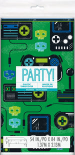 Gamer Birthday Rectangular Plastic Table Cover, 54" x 84"