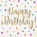 Bright Triangle Birthday "Happy Birthday" Luncheon Napkins, 16ct - Foil Stamping