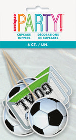 3D Soccer Cake Toppers, 6ct