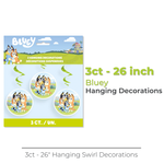 Bluey 26" Hanging Swirl Decorations, 3ct