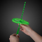 Green Glow Flying Spin Top