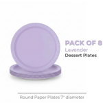 Lavender Solid Round 7" Dessert Plates, 20ct