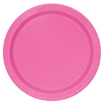 Hot Pink Solid Round 7" Dessert Plates, 20ct