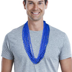 Blue 33" 7mm Bead Necklaces