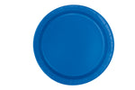 Royal Blue Solid Round 7" Dessert Plates, 20ct