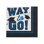 Blue Graduation Beverage Napkins