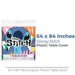 Disney Stitch Rectangular Plastic Table Cover, 54" x 84" - Short Fold