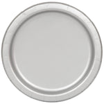 Silver Solid Round 7" Dessert Plates, 20ct
