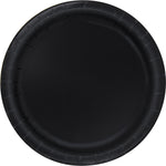 Midnight Black Solid Round 10" Dinner Plates, 20ct
