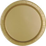 Gold Solid Round 10" Dinner Plates, 20ct