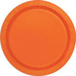 Pumpkin Orange Solid Round 9" Dinner Plates, 20ct