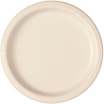 Vanilla Cream Solid Round 10" Dinner Plates, 20ct