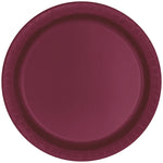 Burgundy Solid Round 10" Dinner Plates, 20ct