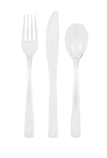 Clear Solid Assorted Plastic Cutlery, 18ct