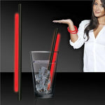 Red Glow 9" Straws & Bracelets