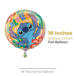 Disney Stitch Round 18" Foil Balloon, Packaged