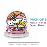 Hello Kitty & Friends Round 7" Dessert Plates, 8ct