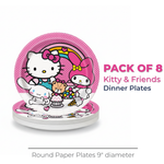 Hello Kitty & Friends Round 9" Dinner Plates, 8ct