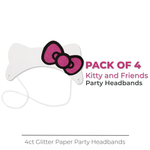 Hello Kitty and Friends Glitter Paper Party Headbands, 4ct