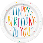 Birthday Mayhem Round 7" Dessert Plates, 8ct