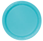 Terrific Teal Solid Round 7" Dessert Plates, 20ct