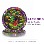 TMNT Mutant Mayhem Round 9" Dinner Plates, 8ct