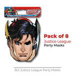 Justice League Party Masks, 8ct