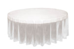 Clear Solid Round Plastic Table Cover, 84"