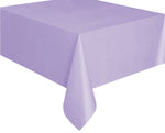 Lavender Solid Rectangular Plastic Table Cover, 54" x 108"