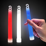 Red, White and Blue 6" Glow Sticks