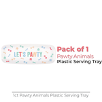 Pawty Animals "Let's Pawty" Plastic Serving Tray