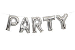 Silver Party Foil Letter Balloon Banner Kit, 14"