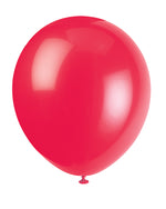 12" Latex Balloons, 10ct - Ruby Red