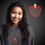 Red LED Heart Pendant Necklace