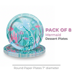Mermaid Round 7" Dessert Plates, 8ct