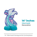 Mermaid Honeycomb Centerpiece, 14"