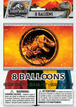 Jurassic World 2 12" Latex Balloons, 8ct