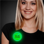Kiss Me I'm Irish Green Glow Badge