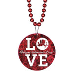 Valentine's Love Medallion Bead Necklaces