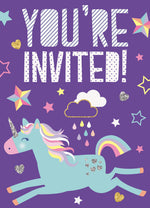 Unicorn Invitations, 8ct